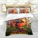 thumbnail image 5 of Pollos en Fuga Conjunto de sábanas temático, trío de piezas, cómodo y amigable con la piel, diseño único, regalo de decoración para el hogar para familiares, amigos y fans,140cm *210cm, 5 of 6