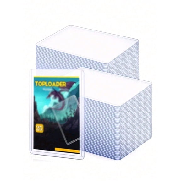 25 Pack Clear Hard Plastic Card Sleeves, 3x4 Inch Trading Card Protectors for Baseball Sports TCG Photocard