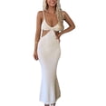 thumbnail image 2 of Womens Sexy Cutout Bodycon Dress Elegant Spaghetti Strap Dress Backless Dress, 2 of 7