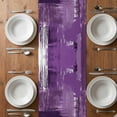 thumbnail image 6 of Purple Abstract Table Runner - 70 Inch Long, Kitchen Dining Table Runner Dresser Scarves, Modern Mottled Art Oil Painting Farmhouse Decor for Coffee Tables Wedding Party Banquet, 6 of 8
