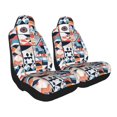 thumbnail image 3 of Car Seat Covers Are Protected From Dust And Spillage And Elastic Straps Are Easy To Install For Easy Car Suv Truck Delivery Aliceblue Geometric Patterns_4 2 Pcs, 3 of 8