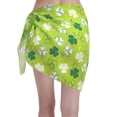 thumbnail image 2 of Disketp St Patrick'S Day7 Women Swimsuit Cover Up Short Chiffon Summer Beach Sarong Bikini Wrap Skirt Bathing Suit, 2 of 7