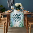 thumbnail image 2 of Octopus Coastal Table Runner - 70 Inch Long, Kitchen Dining Table Runner Dresser Scarves, Summer Beach Nautical Starfish Compass Farmhouse Decor for Coffee Tables Wedding Party Banquet, 2 of 8