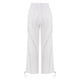 thumbnail image 5 of Pantalones cargo con cordón y cintura baja para mujer - Multibolsillos, estilo hippie, mezcla de algodón, S-L, informal/urbano, 5 of 5