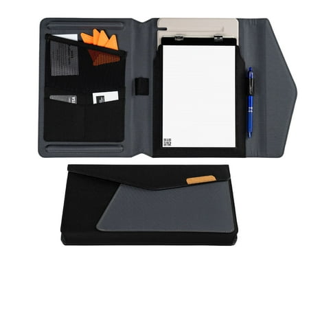 Rocketbook Orbit Capsule Folio Cover for Orbit Notepad - Black - Executive Size (8.25” x 11.25”) - 100% Recyclable Cover with Pen Holder, Magnetic Clasp & Inner Storage Space