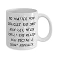 thumbnail image 2 of Joke Court reporter Gifts, No Matter How Difficult the Days May Get, Never Forget, Special Holiday 11oz Mug From Colleagues, , Funny cup, Gift for coffee lover, Unique coffee mug, Novelty mug,, 2 of 2