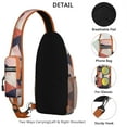 thumbnail image 2 of Starry Night Sling Bag, Abstract Geometric Crossbody Backpack with Fashionable Design and Multiple Compartments, Lightweight Travel Daypack, 2 of 6