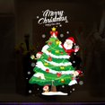 thumbnail image 1 of Etiqueta de la ventana de dibujos animados muñeco de nieve Santa etiqueta de la ventana regalo de Navidad decoración del hogar St, 1 of 4