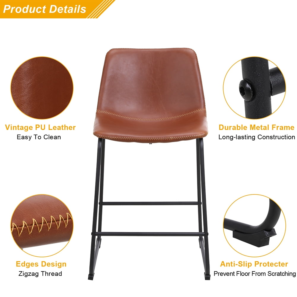 Lowestbest Modern Kitchen Dining Bar Chair with Backrest Seat with Non-Slip Foot Pad, Bronze Lowestbest Modern Kitchen Dining Bar Chair with Backrest Seat with Non-Slip Foot Pad, Bronze