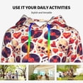 thumbnail image 4 of Haiem rock Skull record heart for Women's Fashion Hoodies & Sweatshirts with Kangaroo Pocket,Hooded Sweatshirt with Eye-catching Drawstrings-Medium, 4 of 7