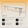 thumbnail image 3 of Hampden Furnishings Premium Seating Plastic Fold in Half Table, 30” x 96” Indoor/Outdoor, 3 of 10