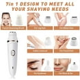 thumbnail image 3 of LNGOOR 7 In 1 Women Electric Hair Removal Razor, Cordless Ladies Shaver Painless Body Hair Trimmer Remover Rechargeable Epilator for Bikini Facial Nose Ear Eyebrows Leg, 3 of 7