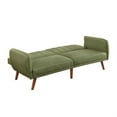 thumbnail image 2 of Ergode Adjustable Sofa Green Linen & Walnut Finish, 2 of 4