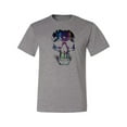thumbnail image 2 of Wild Bobby, Rainbow Colored Skull in the Shadows, Pop Culture, Men Graphic Tees, Heather Grey, Medium, 2 of 3