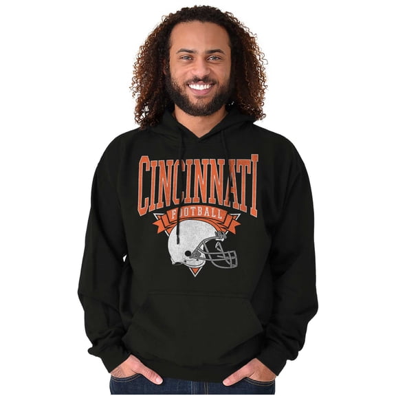 Cincinnati Football Helmet Fan Graphic Pullover Hoodie Brisco Brands S