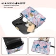 thumbnail image 4 of Pzuqiu Blue Butterfly Women Leather Crossbody Bag with Chain Strap Soft Functional Quilted Leather Mini Crossbody Purse for Women Trendy Exquisite Fashion for Daily Life Shopping, 4 of 7