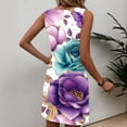 thumbnail image 7 of Otvok Everyday Loose Women's Mini Dresses Sleeveless Tank U Neck Lightweight Summer Beach Vacation Sundress, 7 of 7