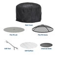 thumbnail image 3 of COSCO Outdoor 25" Geo Wood Burning Fire Pit with Rain Cover and Accessories, Ceramic, Gray, 3 of 12