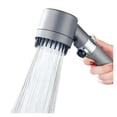 thumbnail image 4 of High Pressure Filtered Showerhead with Built-in Filter, 3 Spray Modes & Scalp Massage – Includes Black Explosion-Proof Hose, No-Drill Holder – Grey, 4 of 9