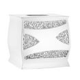 thumbnail image 2 of Bath White Sinatra Bath Decor Accessories, Premium, Durable, Acrylic Resin, Eco-Friendly Tissue Box (6"H x 6"W x 6"D), 2 of 5