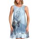 thumbnail image 1 of Easygdp Winter Reindeer In Snowy Mountains para Vestido Transpirable de Mujer, Vestido Suelto de Manga Corta con Pliegues y Bolsillos para el Verano, 1 of 7