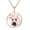 Simulated Amethyst, variant on Round Cut Simulated Blue Sapphire Stone With White Diamond Owl Tree Of Life Pendant Necklace In 14K Yellow Gold Over Sterling Silver