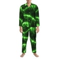 thumbnail image 4 of Kll Green Lightning Sleepwear Mens Flannel Pajamas,Long Cotton Pj Set, 4 of 9