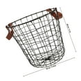 thumbnail image 2 of VERDANVERSE Panier de Rangement Rond en Fil Métallique avec Poignée Portable pour Intérieur et Extérieur, 2 of 5