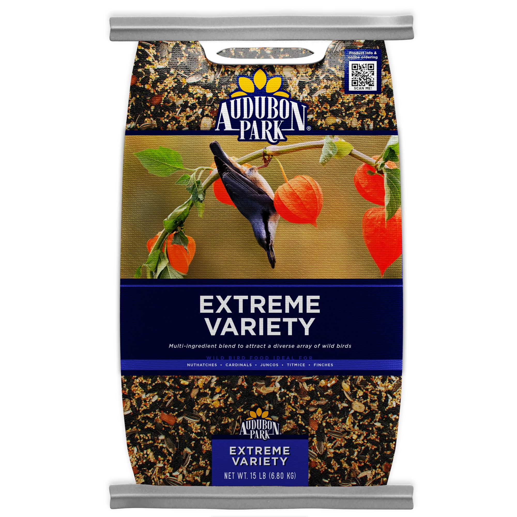 Audubon Park Wild Bird Seed, Extreme Variety Wild Bird Food and Songbird Supreme Wild Bird Food, 15 lbs. Each, 30 lbs. Total