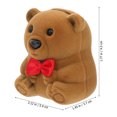 thumbnail image 4 of Gymnture Bear Shaped Earring & Ring Gift Box for Weddings & Anniversaries, 4 of 11