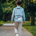 thumbnail image 3 of Uorisanigo Blue Shark Print School Backpack for Kids 5-12 Year Old Casual Sport Backpack Basic Bookbag Travel Rucksack with Padded Straps for School and Hiking, 3 of 7