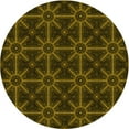 thumbnail image 1 of Ahgly Company Machine Washable Indoor Round Transitional Dark Yellow Green Area Rugs, 6' Round, 1 of 7