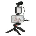 thumbnail image 1 of Kit de Vlog Smartphone Vlog Kit Mini LED Video Light + Micrófono cardioide + Clip de teléfono extensible + Trípode con brillo ajustable para Live Stream Vlog Video Shooting Video Conference Selfie Andoer-2 Kit de Vlog, 1 of 7