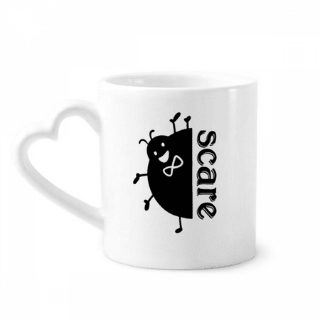 

Scare Outline Ladybug Lovely Mignon Mug Coffee Cerac Drinkware Glass Heart Cup