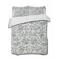 thumbnail image 2 of Farmhouse Queen Size Down Alternative Comforter, Lightweight Comforter Quilt Bedding Set with Pillow Shams Teal Blue Green Vintage Flower Leaf Plant All Seasons Bed Comforter Duvet Insert 90"x96", 2 of 7