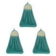 thumbnail image 1 of Bearachild Toalla de mano Coral Terciopelo Paño de cocina Colgando Paño de Toalla Baño Accesorio de cocina Patrón Aleatorio, Verde Type1 NO1 Bearachild CBP052318, 1 of 6