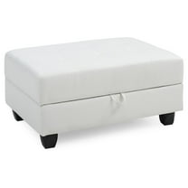 Glory Furniture Revere Ottoman in White Color