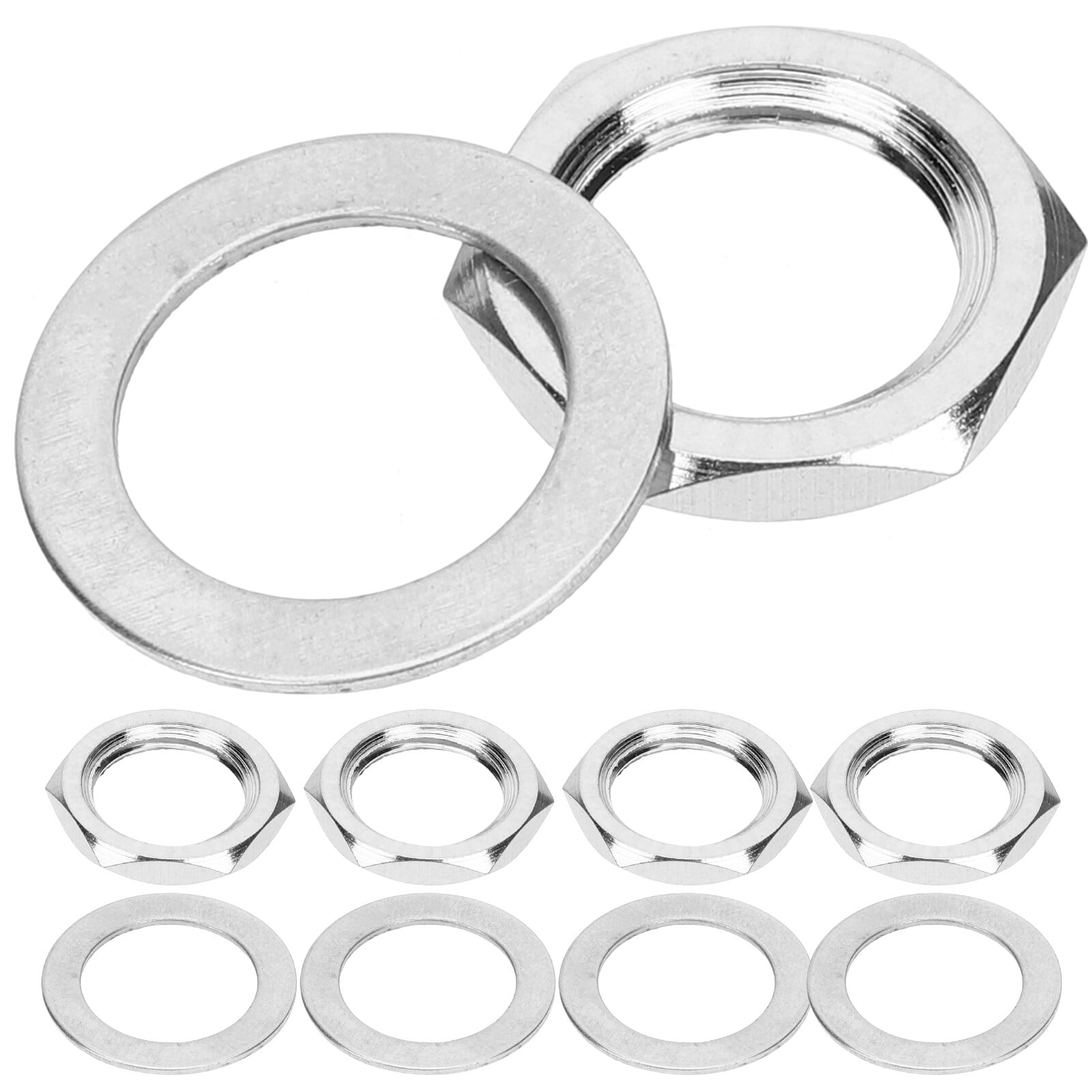 10 sets of Guitar Pots Nuts Potentiometer Hex Nut and Washers Guitar