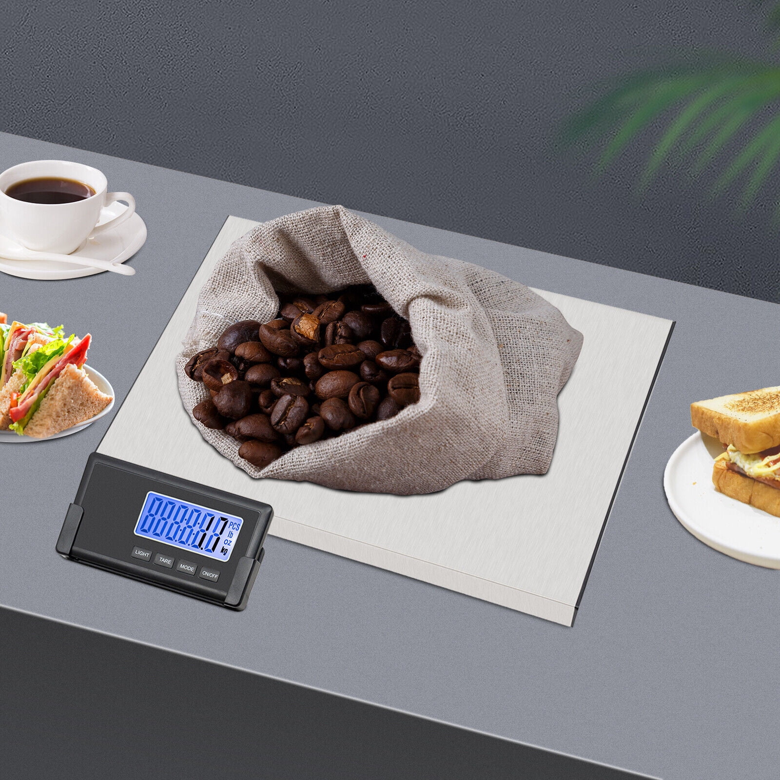 LB/OZ/KG LCD Screen Physician Scale, Low-Profile Doctor Scale with Anti-Slip Rubber Mat 0.05kg/0.1 lbs Accuracy