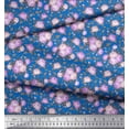 thumbnail image 3 of Soimoi Moss Tissu Georgette Feuilles & Roses Tissu Floral Imprimés au Mètre 42 Pouces de Large, 3 of 3