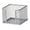 Argent, variante sur Boîte à Notes en Treillis Métallique - 80 mm, Hauteur de 8 cm, Noir/argent, Rangement de Débris de Bureau