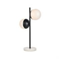 thumbnail image 3 of Eclipse 2 Lights Black Table Lamp With Frosted White Glass, 3 of 3