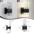 thumbnail image 3 of 4000K LED Crystal Wall Sconces 2 Light Black Vanity Lights 10W Modern Hardwired Lighting Fixtures for Bathroom Bedroom Living Room, 3 of 8