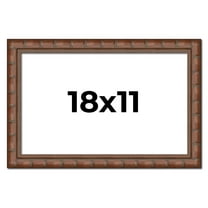 18x11 Dark Brown Bamboo Real Wood Picture Frame Width 1.5 inches | Interior Frame Depth 0.5 inches