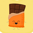 thumbnail image 4 of Inktastic Cute Kawaii Chocolate Candy Bar Boys or Girls Baby Bib, 4 of 4