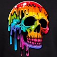 thumbnail image 3 of CafePress - Vibrant Multicolor Skull - Pullover Hoodie, Classic, Comfortable Hooded Sweatshirt, 3 of 4