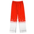 thumbnail image 4 of Puntoco Conjunto De Pijama De Pantalones Y tops Casuales De Manga Larga Con Estampado Navideño Para Mujer (1 top + 1 Pantalón) Conjunto De Solapa De Manga Larga Rojo S, 4 of 4