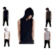 thumbnail image 5 of Cálida Playera Camiseta Sin Manga Con Capucha Moda Juvenil, 5 of 7