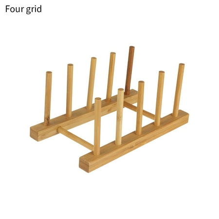 

Home Dining Modern Simple Heat Insulation Non-Slip Heat Protection Round Table Mat Placemat Storage Rack Bamboo Mat FOUR GRID