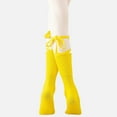 thumbnail image 2 of Women's 2-Pack Over-the-Calf Grip Socks with Ribbon Tie and Non-Slip Sole for Barre Pilates Yoga - Yellow, 2 of 3